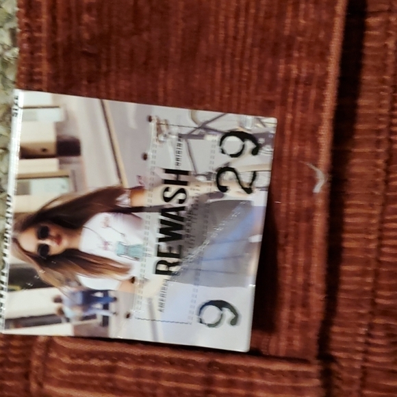 Rewash Belted Corduroy Rust Mini Skirt Sz 9/29 - Picture 5 of 5